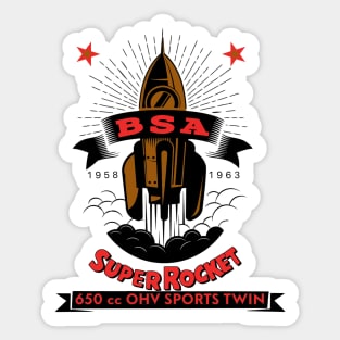 Vintage BSA Super rocket Motorcycle Sticker